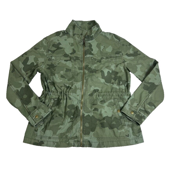 Old Navy Jacket Womens Size M Camouflage Utility Style Lightweight Drawstring - Picture 1 of 8